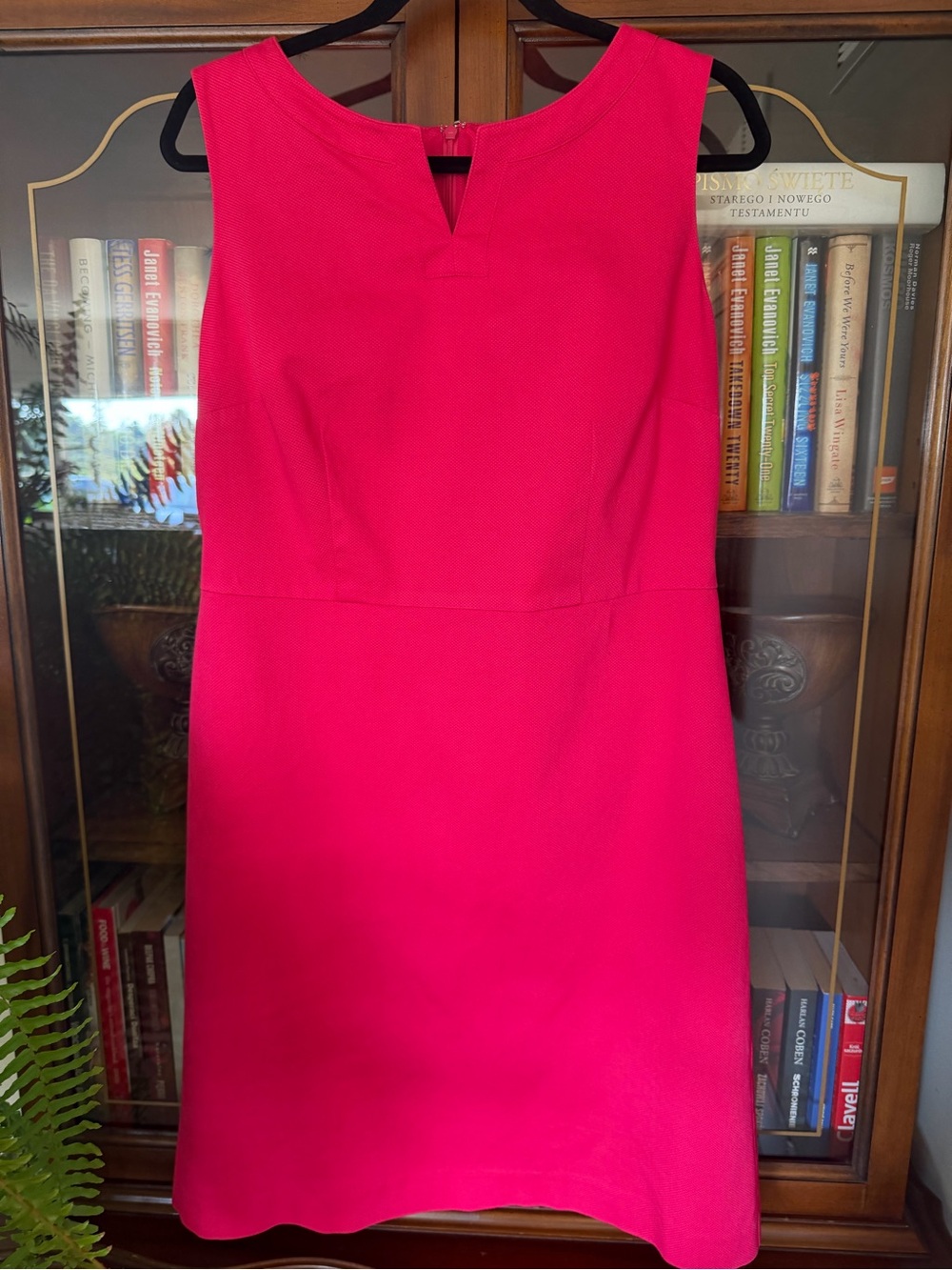 Talbots Hot Pink Sleeveless Sheath Dress
